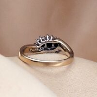 0.40ct Sapphire & Diamond Cluster Ring 9ct Yellow Gold from Ace Jewellery, Leeds