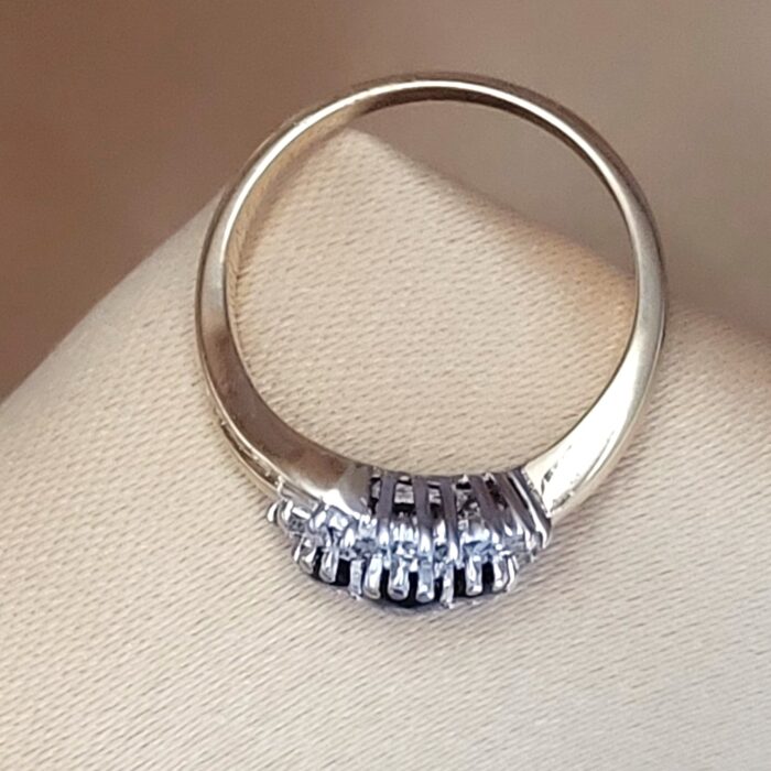 0.40ct Sapphire & Diamond Cluster Ring 9ct Yellow Gold from Ace Jewellery, Leeds