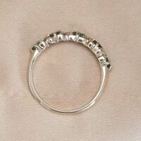 0.55ct Emerald & Diamond Half Eternity Ring 9ct Yellow Gold from Ace Jewellery, Leeds