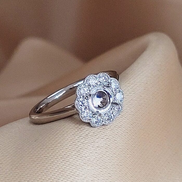 0.41ct Diamond Daisy Cluster Mount Platinum from Ace Jewellery, Leeds