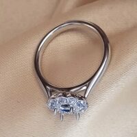 0.41ct Diamond Daisy Cluster Mount Platinum from Ace Jewellery, Leeds
