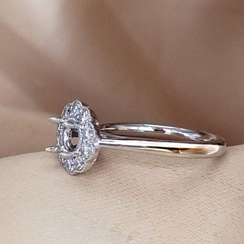 0.41ct Diamond Daisy Cluster Mount Platinum from Ace Jewellery, Leeds