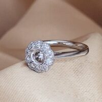 0.41ct Diamond Daisy Cluster Mount Platinum from Ace Jewellery, Leeds