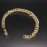 9ct Yellow Gold Graduated Curb Link Bracelet from Ace Jewellery, Leeds