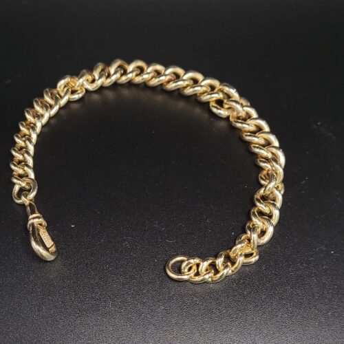 9ct Yellow Gold Graduated Curb Link Bracelet from Ace Jewellery, Leeds