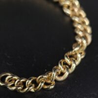 9ct Yellow Gold Graduated Curb Link Bracelet from Ace Jewellery, Leeds