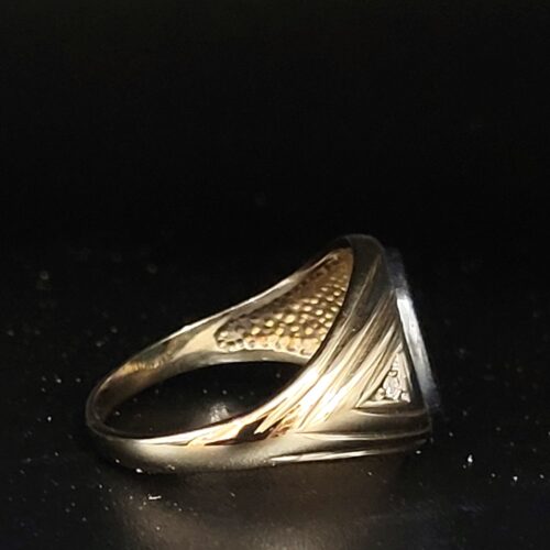 9ct Yellow Gold Hematite Intaglio Centurian Men’s Signet Ring from Ace Jewellery, Leeds