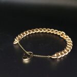 Heart Padlock Curb Bracelet 9ct Yellow Gold from Ace Jewellery, Leeds