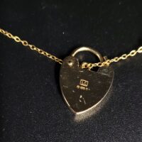 Heart Padlock Curb Bracelet 9ct Yellow Gold from Ace Jewellery, Leeds