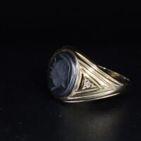 9ct Yellow Gold Hematite Intaglio Centurian Men’s Signet Ring from Ace Jewellery, Leeds