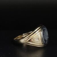 9ct Yellow Gold Hematite Intaglio Centurian Men’s Signet Ring from Ace Jewellery, Leeds
