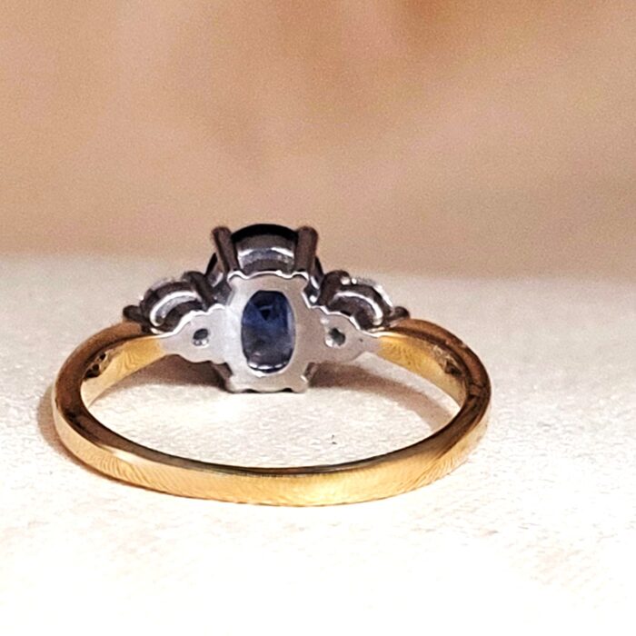 1.82ct Sapphire & Diamond Three-Stone Ring 18ct Yellow Gold from Ace Jewellery, Leeds