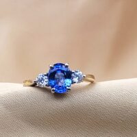 1.82ct Sapphire & Diamond Three-Stone Ring 18ct Yellow Gold from Ace Jewellery, Leeds