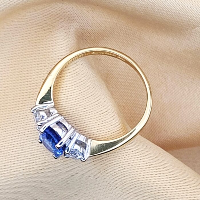 1.82ct Sapphire & Diamond Three-Stone Ring 18ct Yellow Gold from Ace Jewellery, Leeds