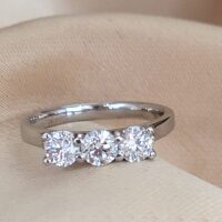 0.90ct Three-Stone Diamond Engagement Ring Platinum from Ace Jewellery, Leeds