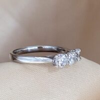 0.90ct Three-Stone Diamond Engagement Ring Platinum from Ace Jewellery, Leeds