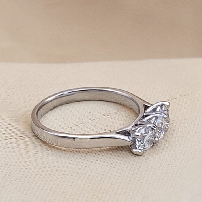 0.90ct Three-Stone Diamond Engagement Ring Platinum from Ace Jewellery, Leeds