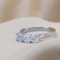 0.90ct Three-Stone Diamond Engagement Ring Platinum from Ace Jewellery, Leeds