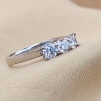0.90ct Three-Stone Diamond Engagement Ring Platinum from Ace Jewellery, Leeds