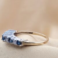 0.50ct Blue & White Diamond Multi-Stone Ring 9ct Yellow Gold from Ace Jewellery, Leeds