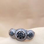 0.50ct Blue & White Diamond Ring 9ct Yellow Gold from Ace Jewellery, Leeds