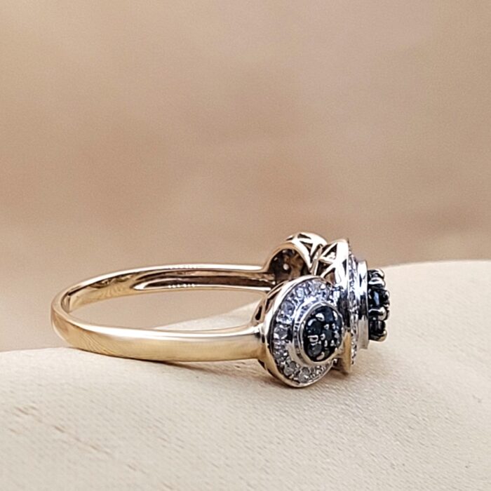 0.50ct Blue & White Diamond Ring 9ct Yellow Gold from Ace Jewellery, Leeds