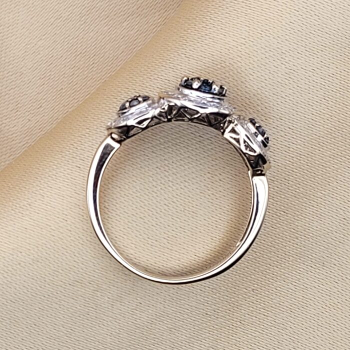 0.50ct Blue & White Diamond Ring 9ct Yellow Gold from Ace Jewellery, Leeds