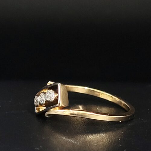 0.10ct Old-Cut Diamond Three-Stone Antique Ring 18ct Yellow Gold from Ace Jewellery, Leeds