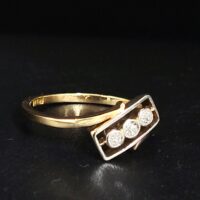 0.10ct Old-Cut Diamond Three-Stone Antique Ring 18ct Yellow Gold from Ace Jewellery, Leeds