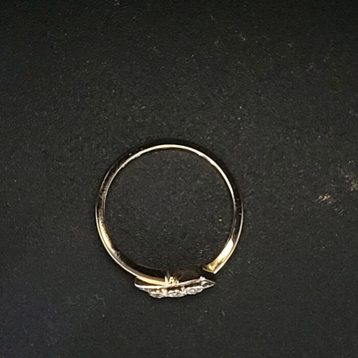 0.10ct Old-Cut Diamond Three-Stone Antique Ring 18ct Yellow Gold from Ace Jewellery, Leeds