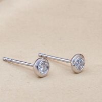 Platinum 0.29ct Collet-Set Diamond Solitaire Stud Earrings from Ace Jewellery, Leeds