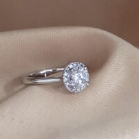 1.10ct Diamond Halo Engagement Ring Platinum from Ace Jewellery, Leeds