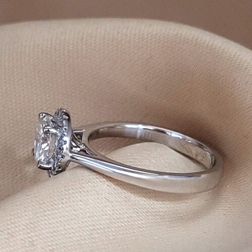 1.10ct Diamond Halo Engagement Ring Platinum from Ace Jewellery, Leeds