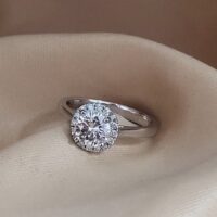 1.10ct Diamond Halo Engagement Ring Platinum from Ace Jewellery, Leeds