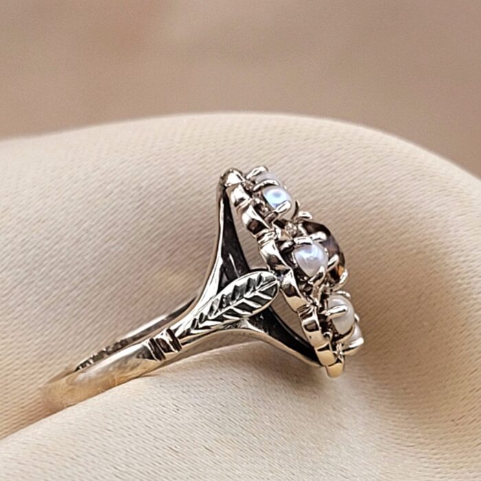 0.40ct Citrine & Pearl Ring 9ct Yellow Gold from Ace Jewellery, Leeds