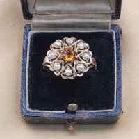 0.40ct Citrine & Pearl Ring 9ct Yellow Gold from Ace Jewellery, Leeds