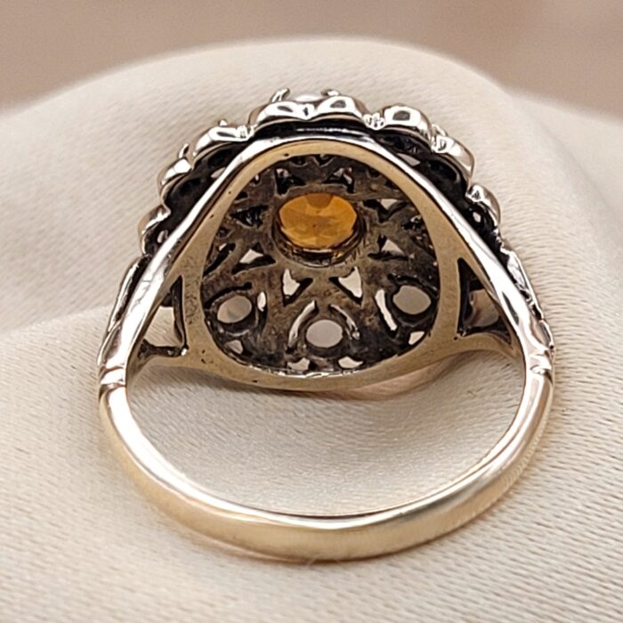 0.40ct Citrine & Pearl Ring 9ct Yellow Gold from Ace Jewellery, Leeds