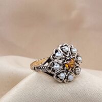 0.40ct Citrine & Pearl Ring 9ct Yellow Gold from Ace Jewellery, Leeds