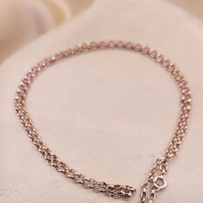 9ct Rose Gold Oval Belcher Chain 22″ from Ace Jewellery, Leeds