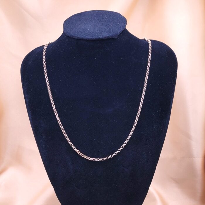 9ct Rose Gold Oval Belcher Chain 22″ from Ace Jewellery, Leeds