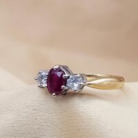 1.0ct Ruby & Diamond Ring 18ct Yellow Gold from Ace Jewellery, Leeds