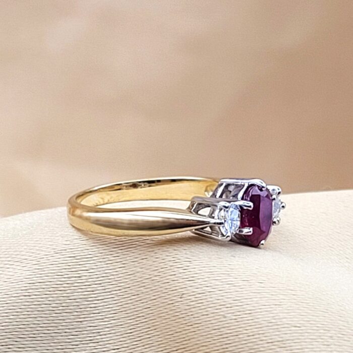 1.0ct Ruby & Diamond Ring 18ct Yellow Gold from Ace Jewellery, Leeds