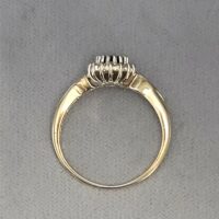 0.90ct Sapphire & Diamond Cluster Ring 9ct Yellow Gold from Ace Jewellery, Leeds