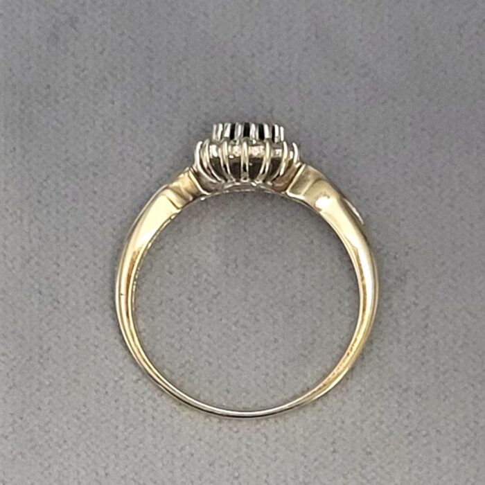 0.90ct Sapphire & Diamond Cluster Ring 9ct Yellow Gold from Ace Jewellery, Leeds