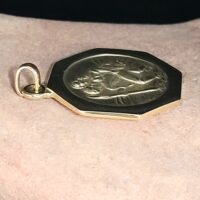 9ct Yellow Gold Octagonal St Christopher Pendant from Ace Jewellery, Leeds