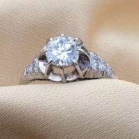 0.68ct Diamond Antique Ring Platinum from Ace Jewellery, Leeds