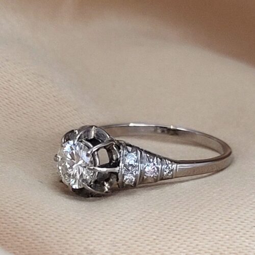0.68ct Diamond Antique Ring Platinum from Ace Jewellery, Leeds