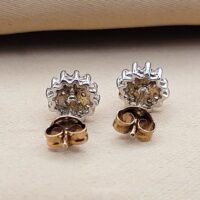 0.50ct Diamond Cluster Earrings 9ct Yellow Gold from Ace Jewellery, Leeds