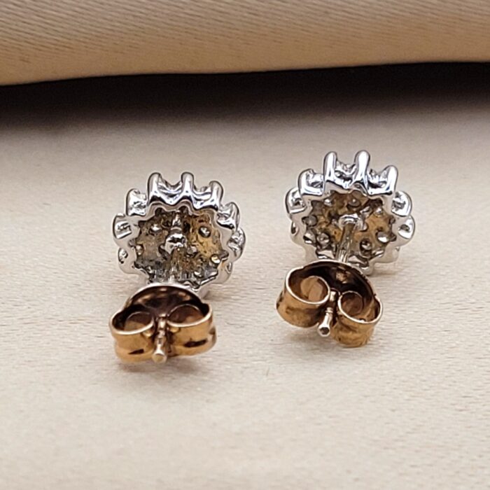 0.50ct Diamond Cluster Earrings 9ct Yellow Gold from Ace Jewellery, Leeds