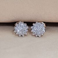 0.50ct Diamond Cluster Earrings 9ct Yellow Gold from Ace Jewellery, Leeds
